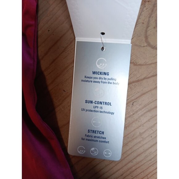 IZOD Golf SwingFlex Tank Top Women XL Red Multi Stripe Sleeveless Activewear NWT - Picture 6 of 6